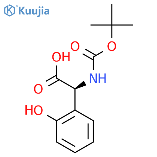 (S)-2-((TERT-BUTOXYCARBONYL)AMINO)-2-(2-HYDROXYPHENYL)ACETIC ACID structure