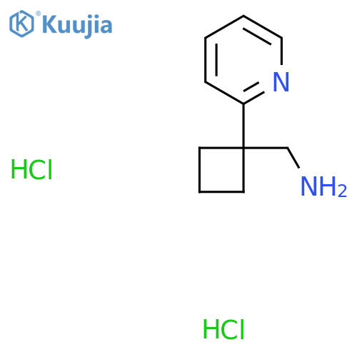 1-[1-(pyridin-2-yl)cyclobutyl]methanamine dihydrochloride structure