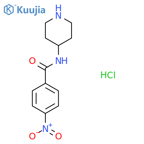 4-Nitro-N-(piperidine-4-yl)benzamide hydrochloride structure
