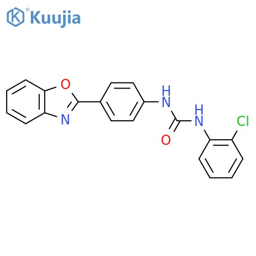 3-4-(1,3-benzoxazol-2-yl)phenyl-1-(2-chlorophenyl)urea structure