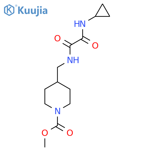 methyl 4-{(cyclopropylcarbamoyl)formamidomethyl}piperidine-1-carboxylate structure