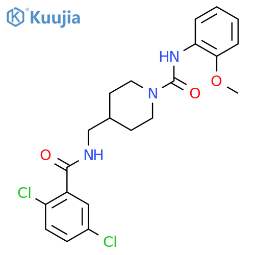 4-{(2,5-dichlorophenyl)formamidomethyl}-N-(2-methoxyphenyl)piperidine-1-carboxamide structure