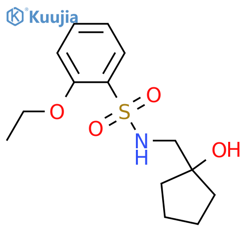 2-ethoxy-N-(1-hydroxycyclopentyl)methylbenzene-1-sulfonamide structure