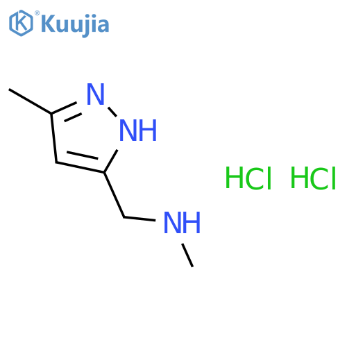N-Methyl-1-(3-methyl-1H-pyrazol-5-yl)methanamine dihydrochloride structure