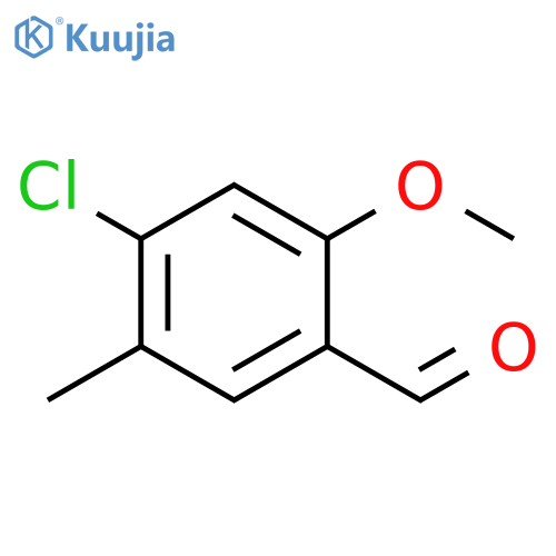 Benzaldehyde, 4-chloro-2-methoxy-5-methyl- structure