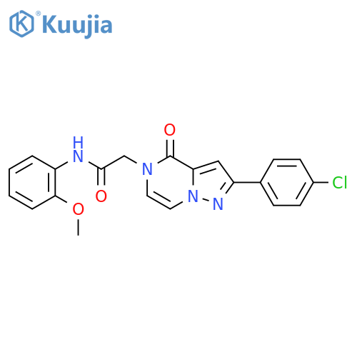 2-[2-(4-chlorophenyl)-4-oxo-4H,5H-pyrazolo[1,5-a]pyrazin-5-yl]-N-(2-methoxyphenyl)acetamide structure