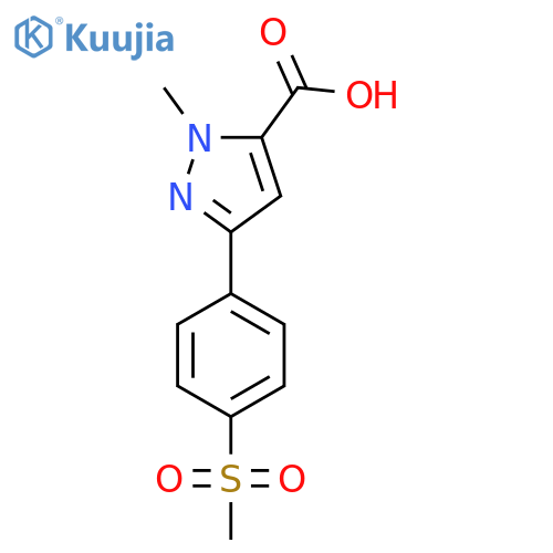 3-(4-methanesulfonylphenyl)-1-methyl-1H-pyrazole-5-carboxylic acid structure