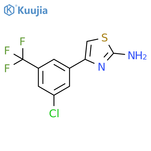 4-3-chloro-5-(trifluoromethyl)phenyl-1,3-thiazol-2-amine structure