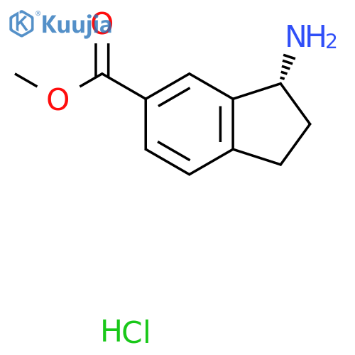 (R)-Methyl 3-amino-2,3-dihydro-1H-indene-5-carboxylate hydrochloride structure