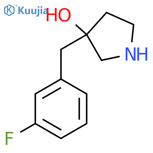3-[(3-Fluorophenyl)methyl]pyrrolidin-3-ol structure