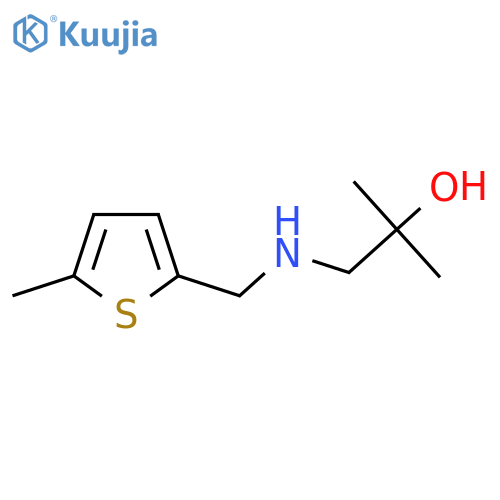 2-methyl-1-{(5-methylthiophen-2-yl)methylamino}propan-2-ol structure