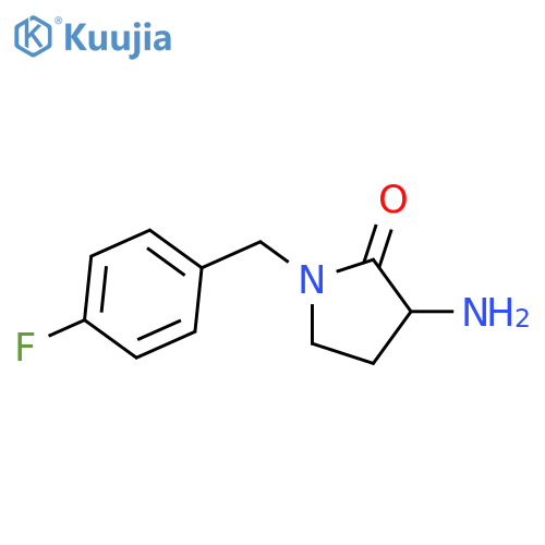 3-amino-1-[(4-fluorophenyl)methyl]pyrrolidin-2-one structure