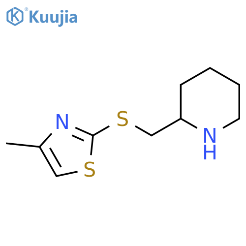 2-{[(4-methyl-1,3-thiazol-2-yl)sulfanyl]methyl}piperidine structure