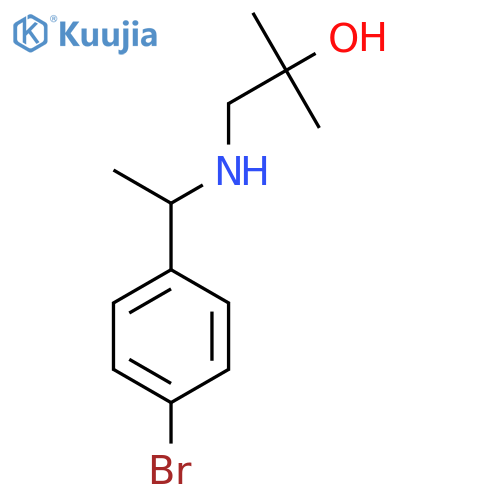 1-{1-(4-bromophenyl)ethylamino}-2-methylpropan-2-ol structure