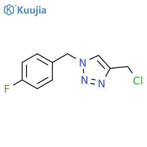 4-(chloromethyl)-1-[(4-fluorophenyl)methyl]-1H-1,2,3-triazole structure