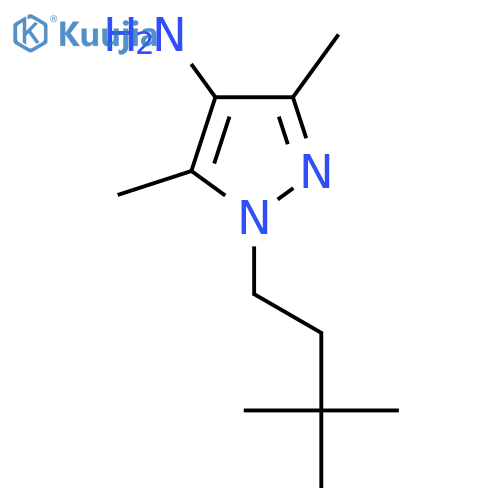 1-(3,3-Dimethylbutyl)-3,5-dimethyl-1h-pyrazol-4-amine structure