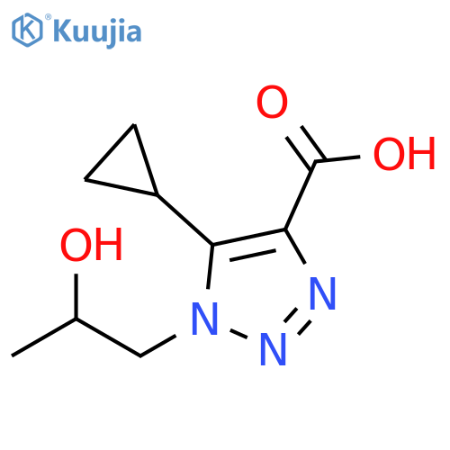 5-cyclopropyl-1-(2-hydroxypropyl)-1H-1,2,3-triazole-4-carboxylic acid structure
