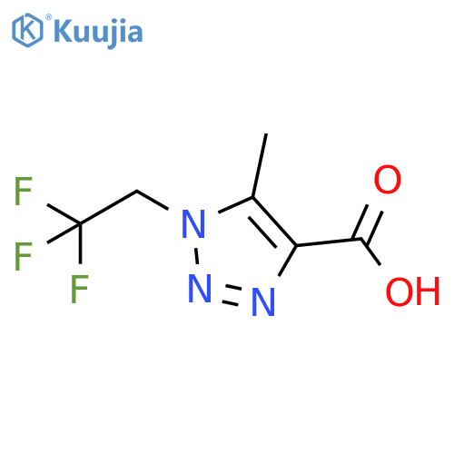 5-methyl-1-(2,2,2-trifluoroethyl)-1H-1,2,3-triazole-4-carboxylic acid structure