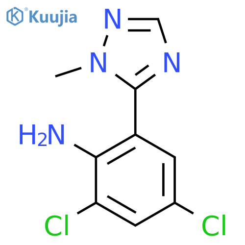 2,4-dichloro-6-(1-methyl-1H-1,2,4-triazol-5-yl)aniline structure