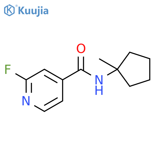 2-fluoro-N-(1-methylcyclopentyl)pyridine-4-carboxamide structure