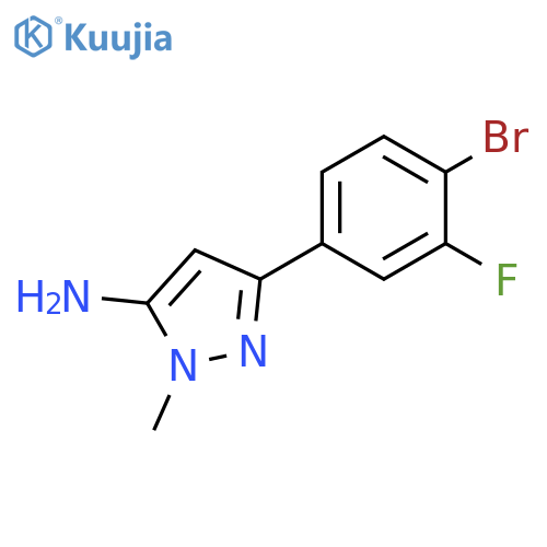 3-(4-bromo-3-fluorophenyl)-1-methyl-1H-pyrazol-5-amine structure