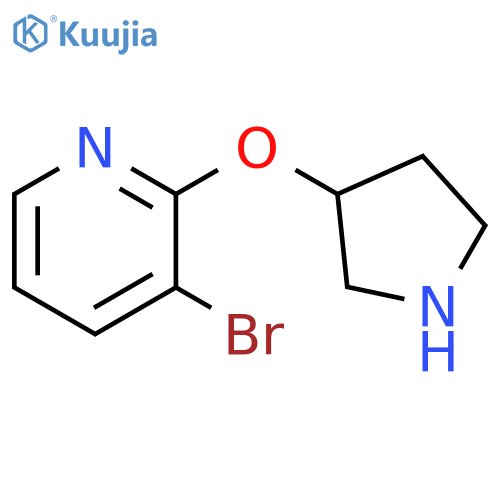 3-bromo-2-(pyrrolidin-3-yloxy)pyridine structure