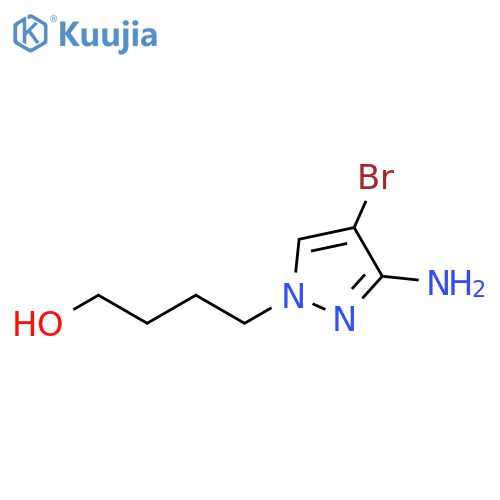 4-(3-amino-4-bromo-1H-pyrazol-1-yl)butan-1-ol structure