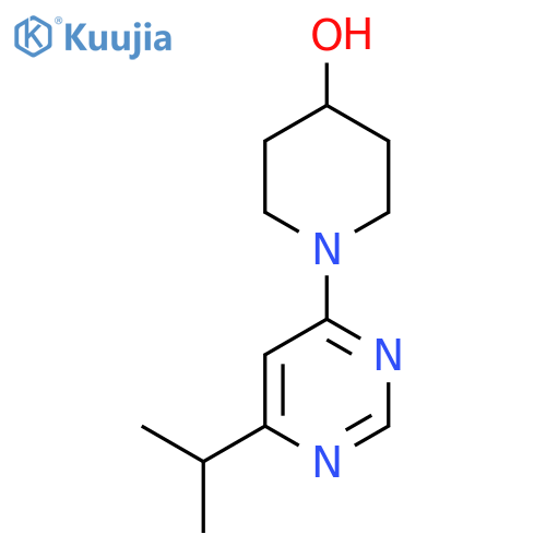 1-[6-(Propan-2-yl)pyrimidin-4-yl]piperidin-4-ol structure