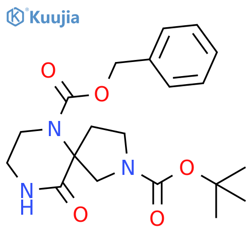 6-benzyl2-tert-butyl10-oxo-2,6,9-triazaspiro4.5decane-2,6-dicarboxylate structure