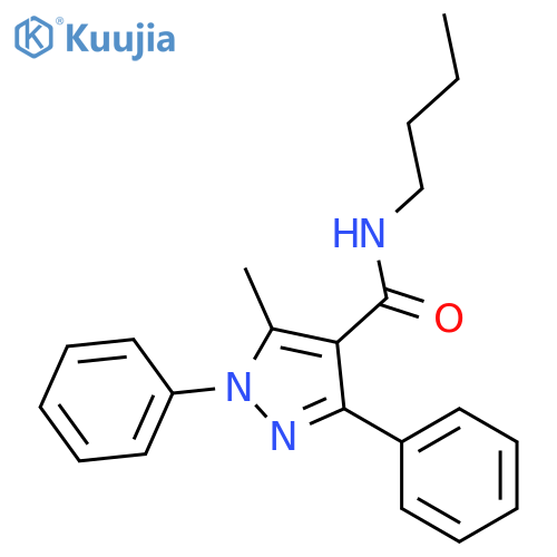 1H-Pyrazole-4-carboxamide,N-butyl-5-methyl-1,3-diphenyl- structure
