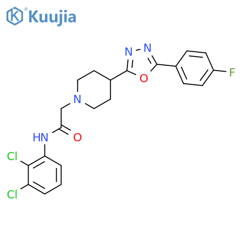 N-(2,3-dichlorophenyl)-2-{4-5-(4-fluorophenyl)-1,3,4-oxadiazol-2-ylpiperidin-1-yl}acetamide structure
