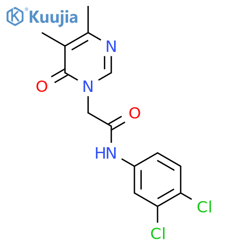 N-(3,4-dichlorophenyl)-2-(4,5-dimethyl-6-oxo-1,6-dihydropyrimidin-1-yl)acetamide structure
