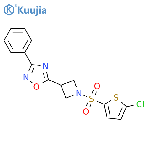 5-{1-(5-chlorothiophen-2-yl)sulfonylazetidin-3-yl}-3-phenyl-1,2,4-oxadiazole structure