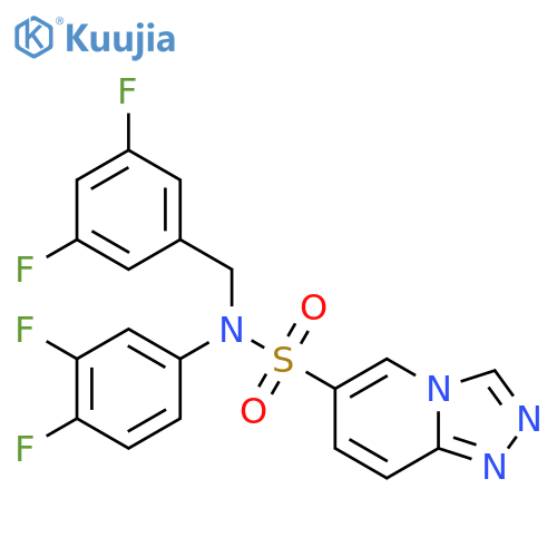 N-(3,4-difluorophenyl)-N-(3,5-difluorophenyl)methyl-1,2,4triazolo4,3-apyridine-6-sulfonamide structure