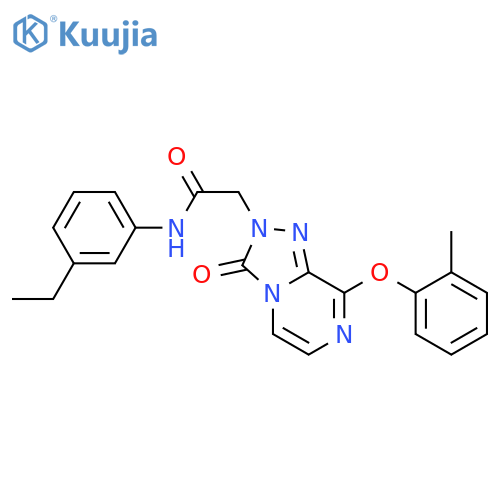 N-(3-ethylphenyl)-2-[8-(2-methylphenoxy)-3-oxo-2H,3H-[1,2,4]triazolo[4,3-a]pyrazin-2-yl]acetamide structure