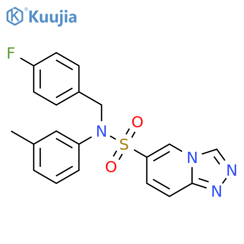 N-(4-fluorophenyl)methyl-N-(3-methylphenyl)-1,2,4triazolo4,3-apyridine-6-sulfonamide structure