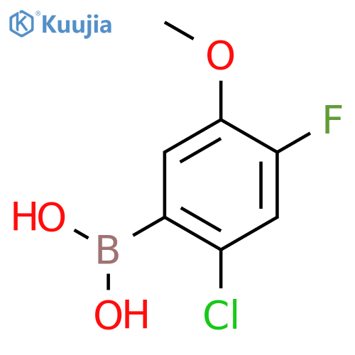 2-Chloro-4-fluoro-5-methoxyphenylboronic acid structure