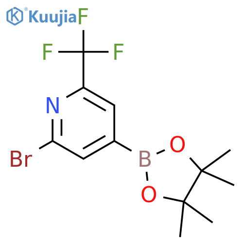 2-Bromo-6-trifluoromethylpyridine-4-boronic acid, pinacol ester structure