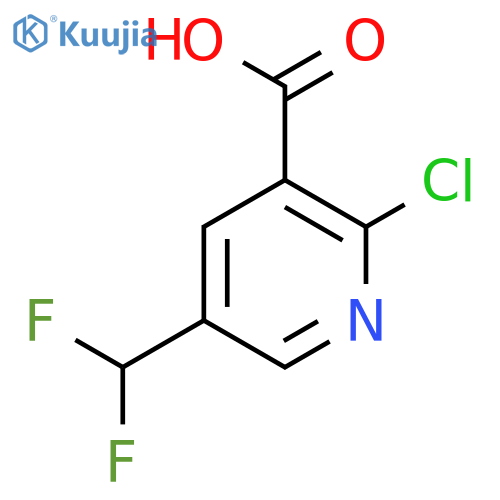 2-Chloro-5-(difluoromethyl)pyridine-3-carboxylic acid structure