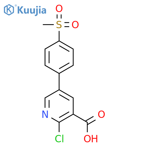 2-Chloro-5-(4-methylsulfonylphenyl)nicotinic acid structure