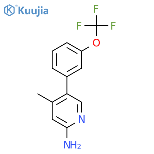 2-Amino-4-methyl-5-(3-(trifluoromethoxy)phenyl)pyridine structure