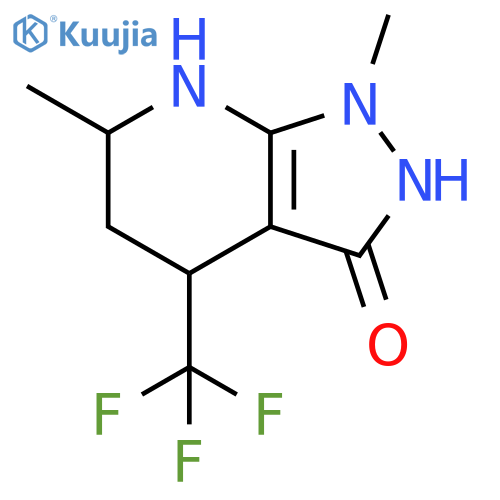1,6-dimethyl-4-(trifluoromethyl)-1H,2H,3H,4H,5H,6H,7H-pyrazolo3,4-bpyridin-3-one structure