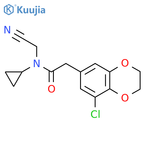 8-Chloro-N-(cyanomethyl)-N-cyclopropyl-2,3-dihydro-1,4-benzodioxin-6-acetamide structure