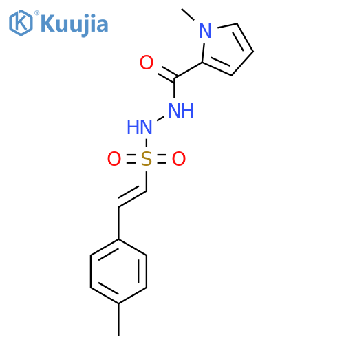 1-methyl-N'-[2-(4-methylphenyl)ethenesulfonyl]-1H-pyrrole-2-carbohydrazide structure