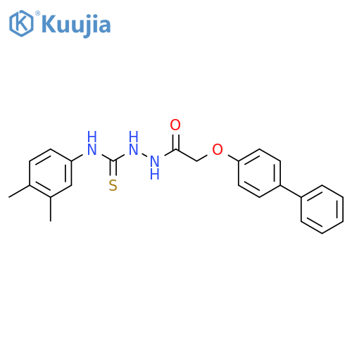 Acetic acid,2-([1,1'-biphenyl]-4-yloxy)-,2-[[(3,4-dimethylphenyl)amino]thioxomethyl]hydrazide structure