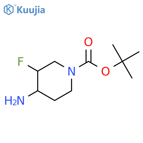tert-butyl (3R,4R)-4-amino-3-fluoropiperidine-1-carboxylate structure