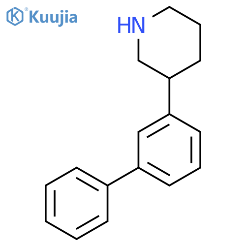 3-(3-phenylphenyl)piperidine structure