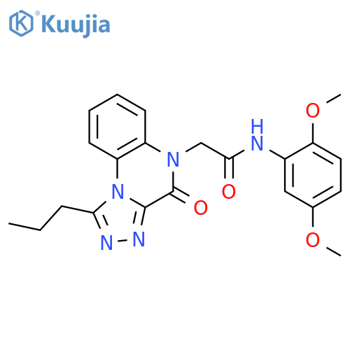 N-(2,5-dimethoxyphenyl)-2-{4-oxo-1-propyl-4H,5H-[1,2,4]triazolo[4,3-a]quinoxalin-5-yl}acetamide structure