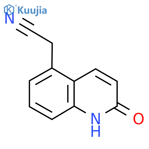2-Hydroxyquinoline-5-acetonitrile structure