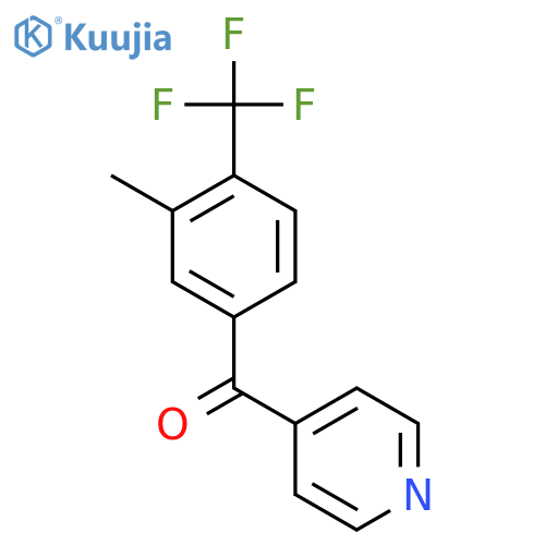 4-(3-Methyl-4-(trifluoromethyl)benzoyl)pyridine structure